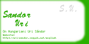 sandor uri business card